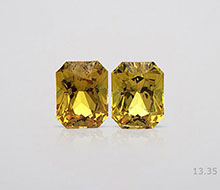 Thailand Heated Yellow Sapphire Pair