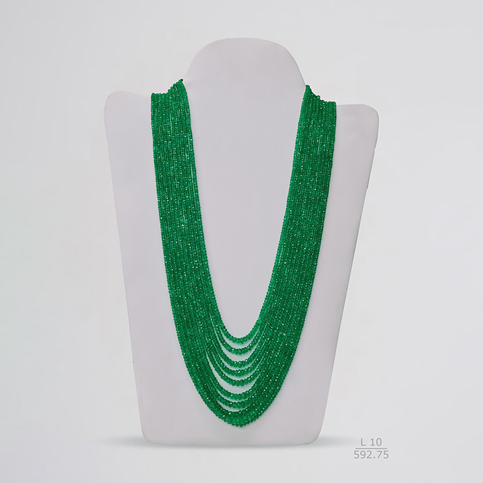 Emerald Faceted Beads