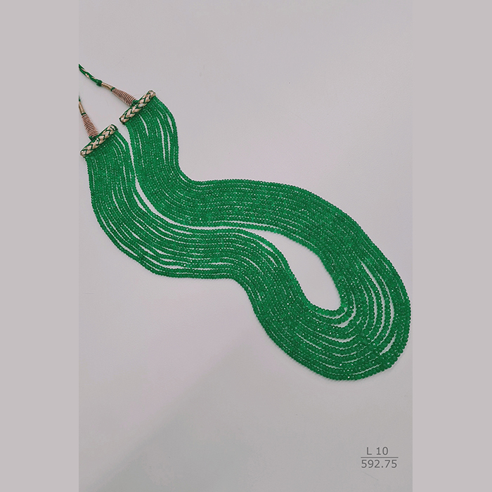 Emerald Faceted Beads