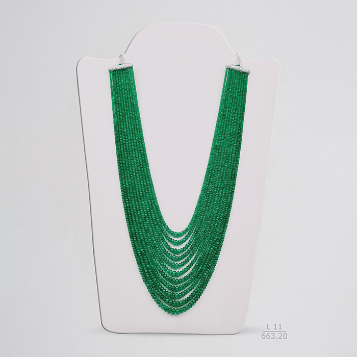 Emerald Rondelle Beads