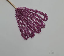 Burmese Ruby Unheated Drop Beads