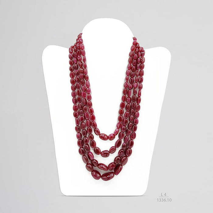 Ruby Oval Tumble Beads