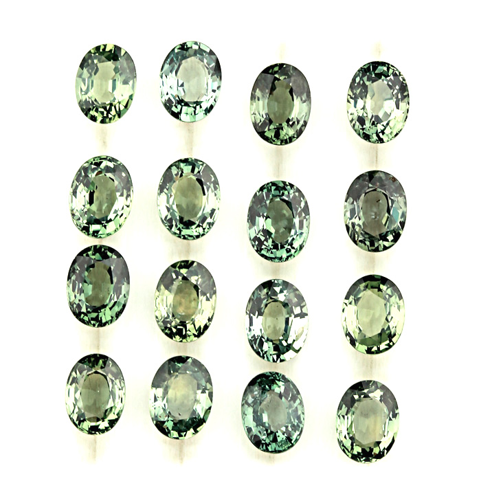 Green Sapphire Calibrated Lot