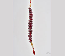 African Ruby Heated Rondelle Beads