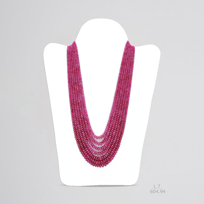 Burmese Ruby Heated Rondelle Beads