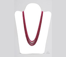 Ruby Unheated Rondelle Beads