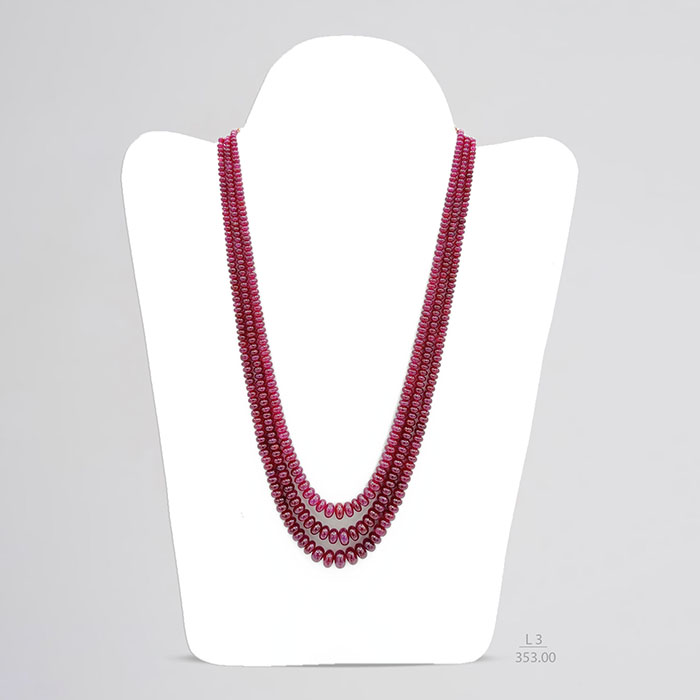 Ruby Unheated Rondelle Beads