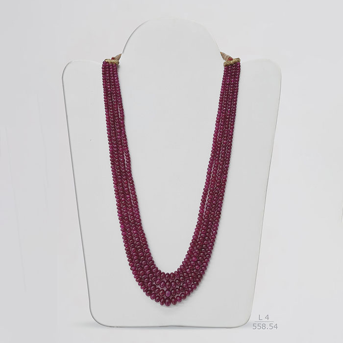 Burmese Ruby Unheated Rondelle Beads