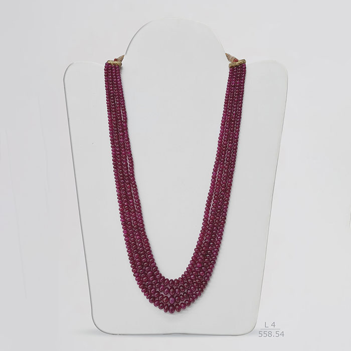 Burmese Ruby Unheated Rondelle Beads