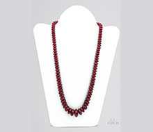 African Ruby Heated Rondelle Beads