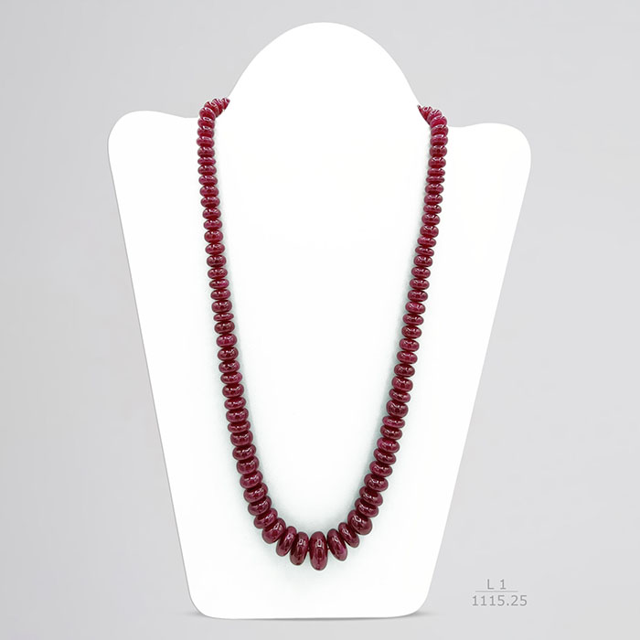 African Ruby Heated Rondelle Beads
