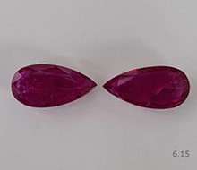 Mozambican Unheated Ruby Pair