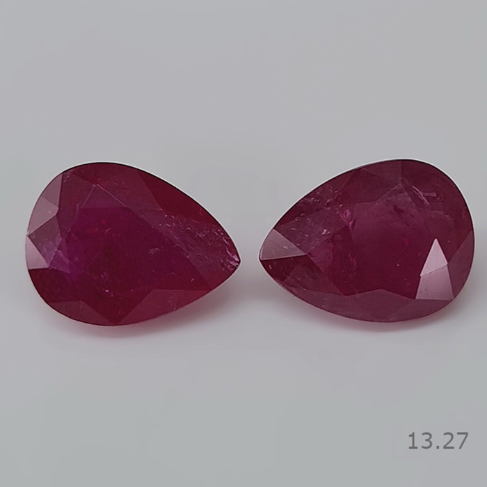 Mozambican Heated Ruby Pair