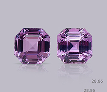 Natural Kunzite Pair