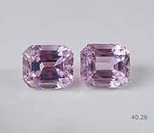 Natural Kunzite Pair