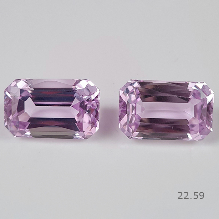 Natural Kunzite Pair