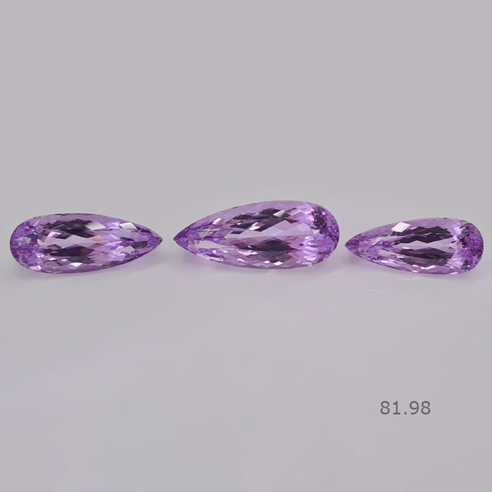 Natural Kunzite 3 pc set