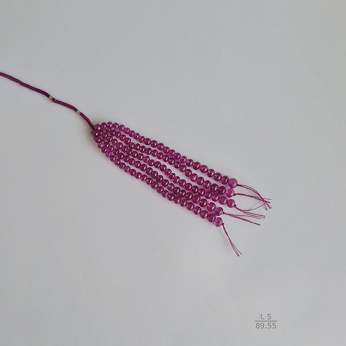 Burmese Ruby Unheated Rondelle Beads