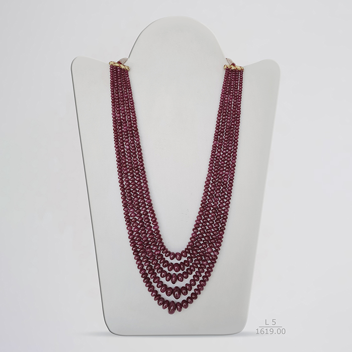 Ruby Rondelle Beads