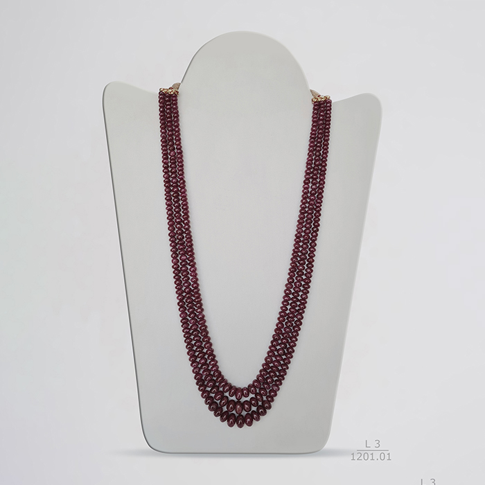 Ruby Rondelle Beads