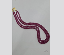 Mozambican Ruby Unheated Rondelle Beads
