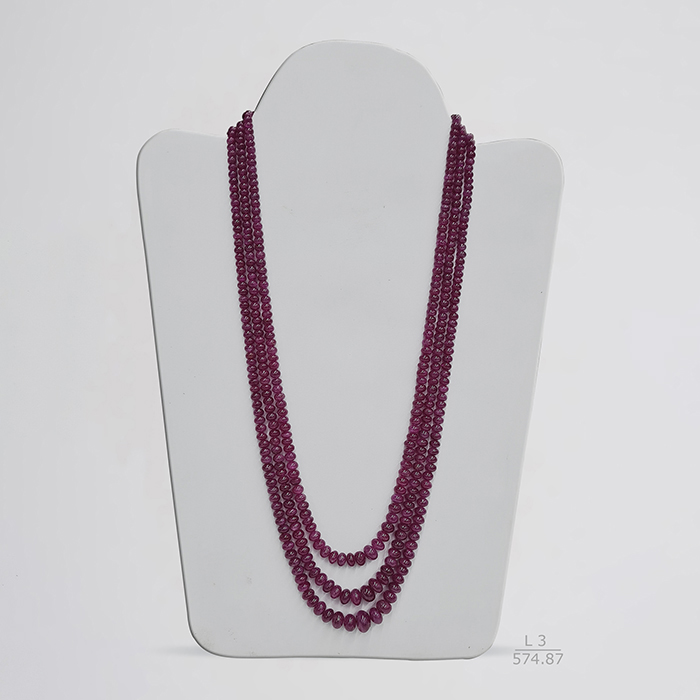 Burmese Ruby Unheated Rondelle Beads