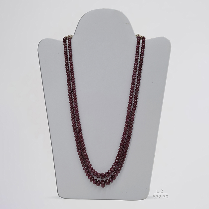 Ruby Rondelle Beads