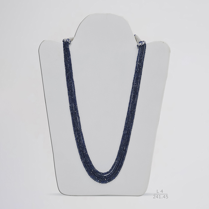 Blue Sapphire Faceted Rondelle Beads