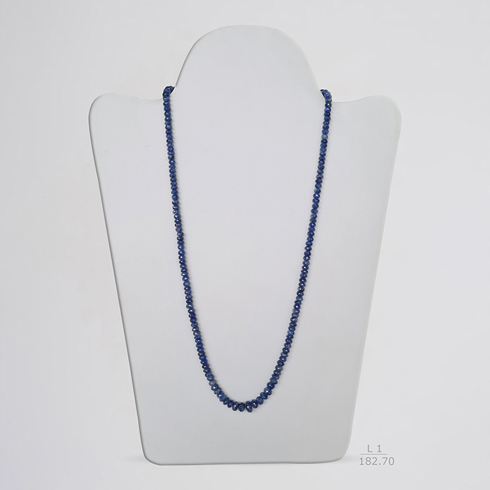 Blue Sapphire Faceted Rondelle Beads