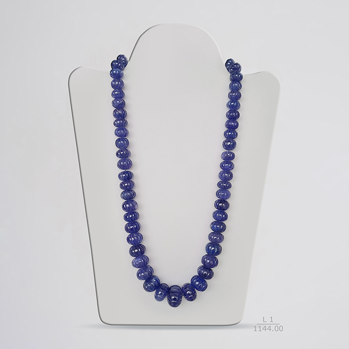 Tanzanite Carving Round Beads
