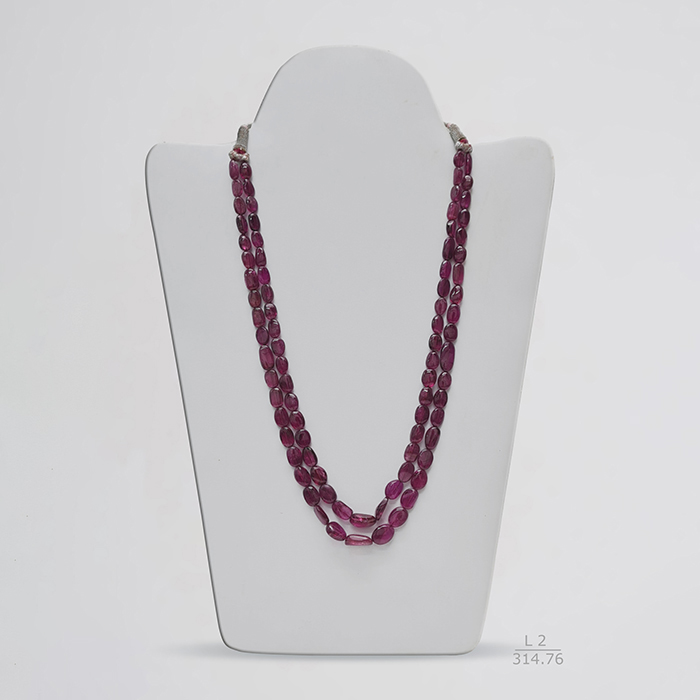 Rubellite Oval Beads