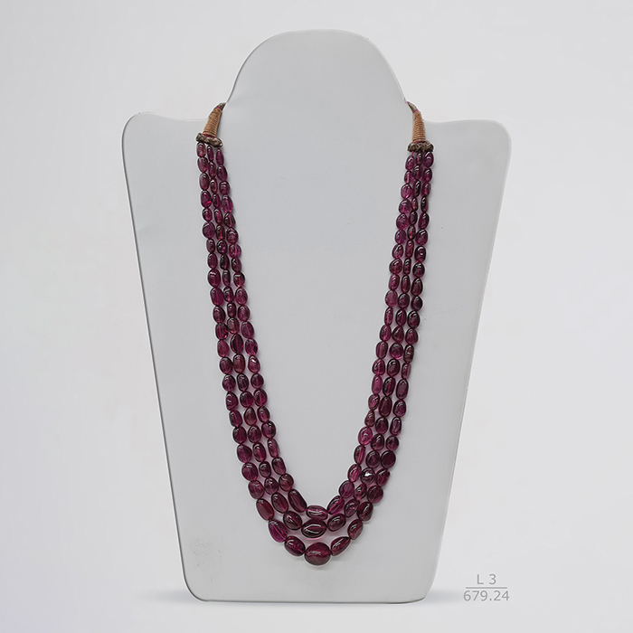 Rubellite Oval Beads
