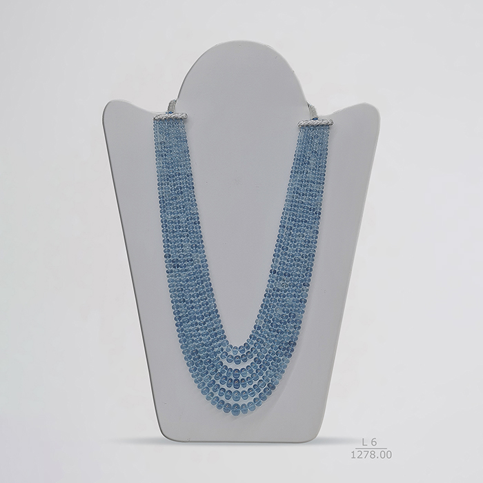 Aquamarine Rondelle Beads