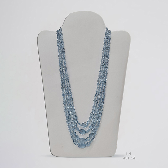 Aquamarine Oval Beads