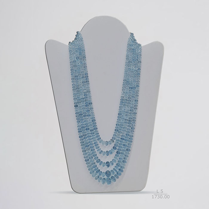 Aquamarine Rondelle Beads