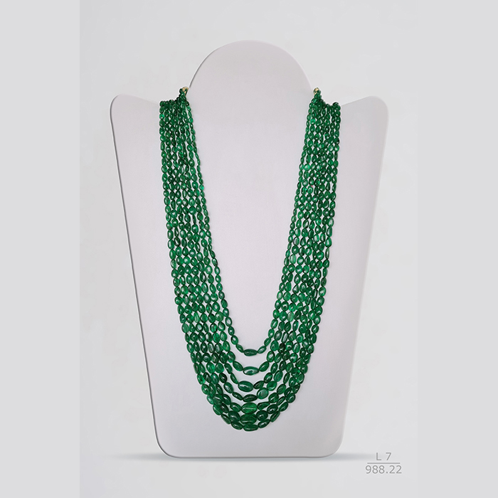 Emerald Oval Beads
