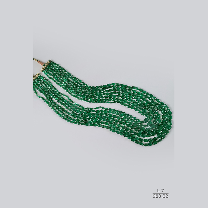 Emerald Oval Beads