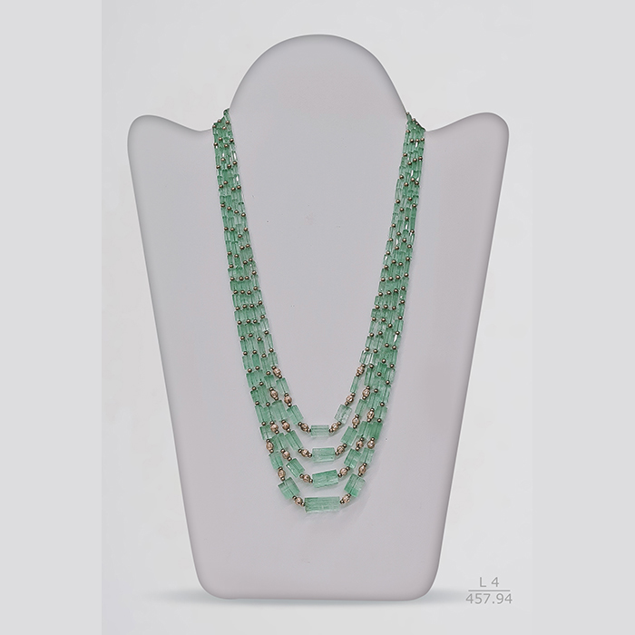 Emerald Faceted Pipe Beads