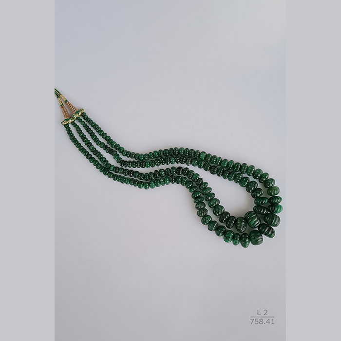 Emerald Carving Rondelle Beads