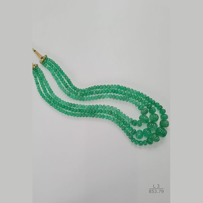 Emerald Carving Rondelle Beads