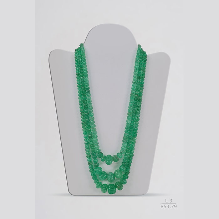 Emerald Carving Rondelle Beads