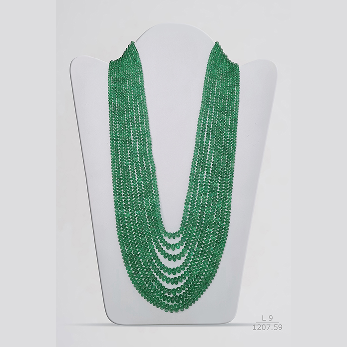 Emerald Rondelle Beads