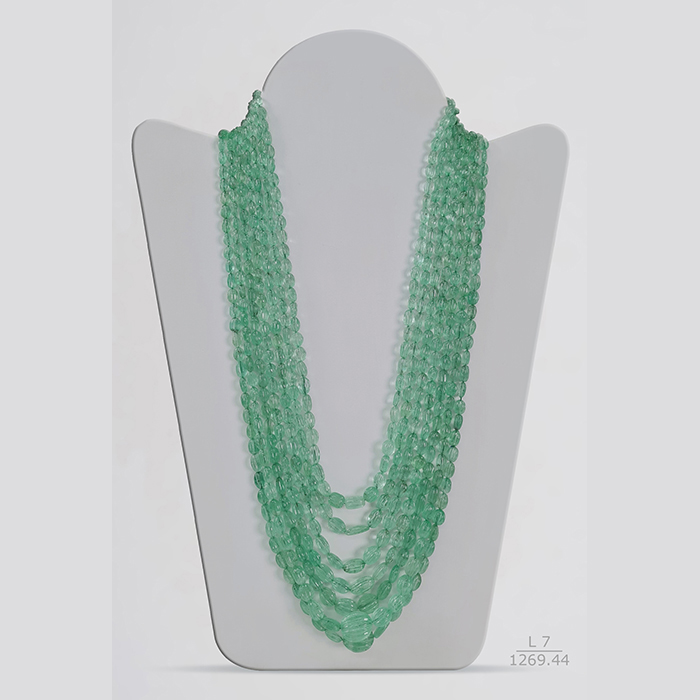 Emerald Carving Oval Beads