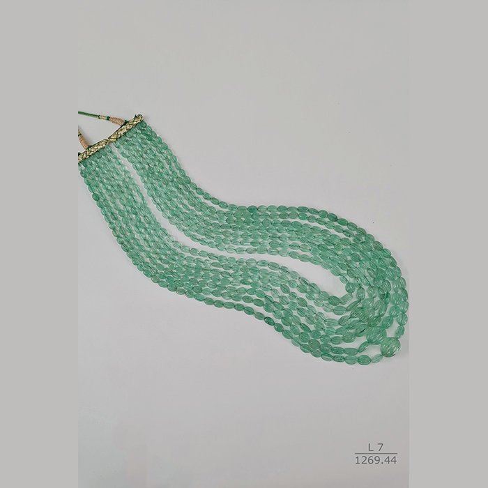 Emerald Carving Oval Beads