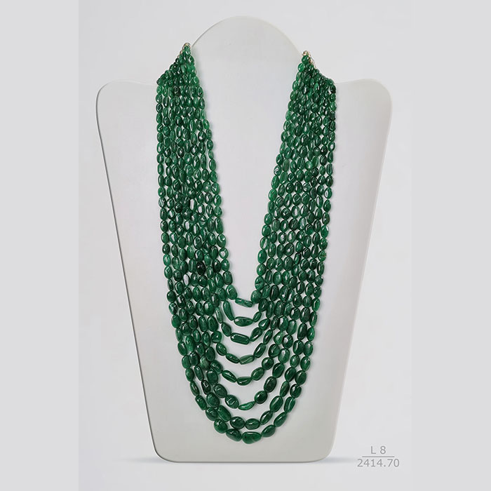 Emerald Oval Beads