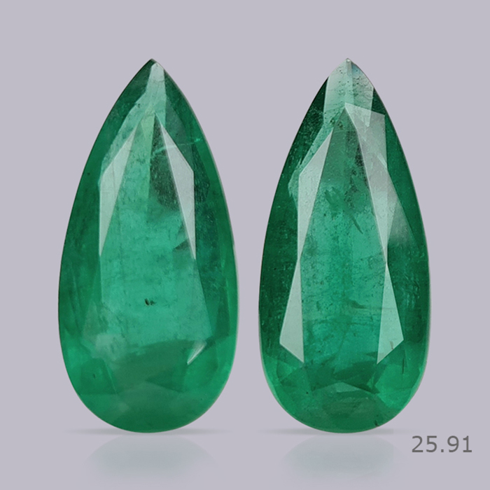 Zambian Emerald Pair