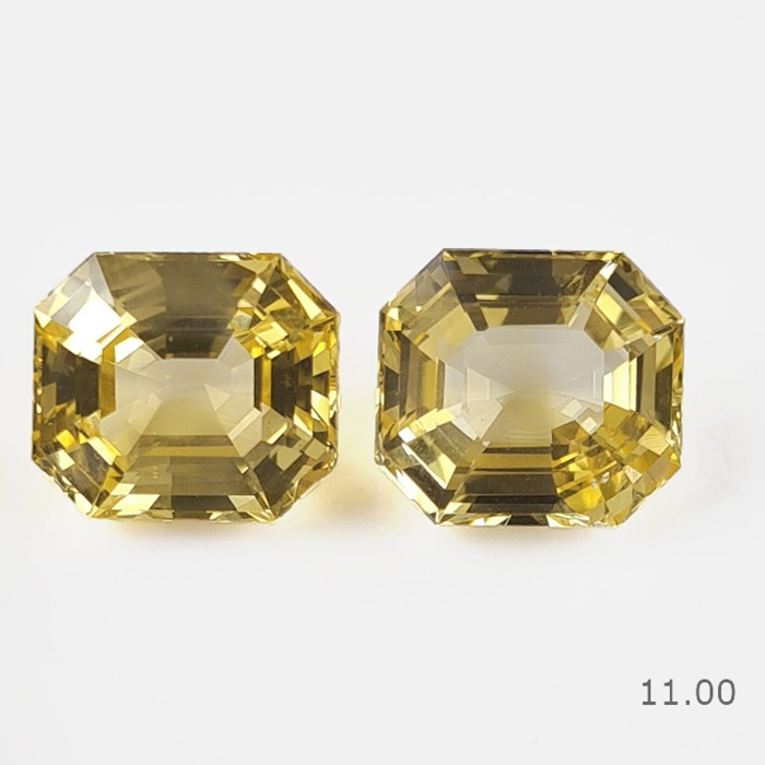 Srilankan Unheated Yellow Sapphire Pair