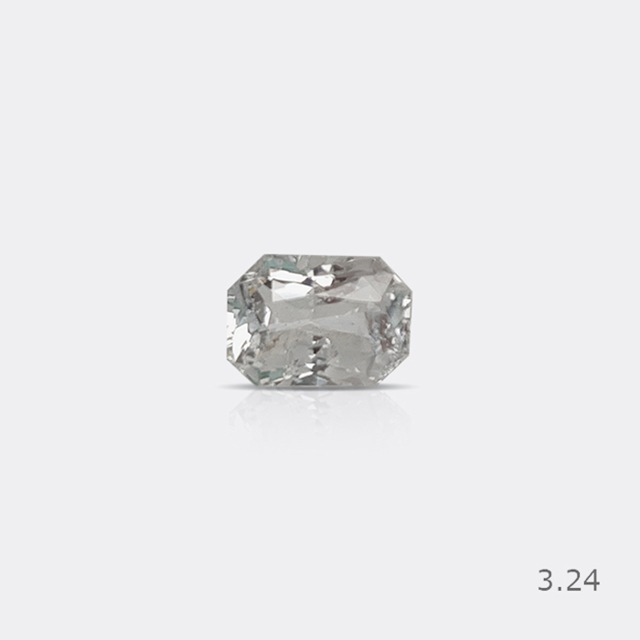 Natural Srilankan White Sapphire Heated