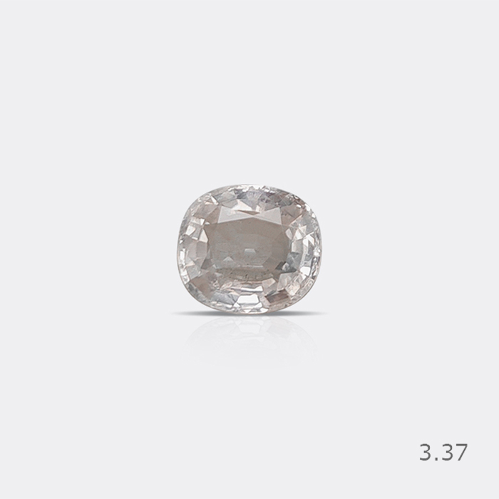 Natural Srilankan White Sapphire Heated