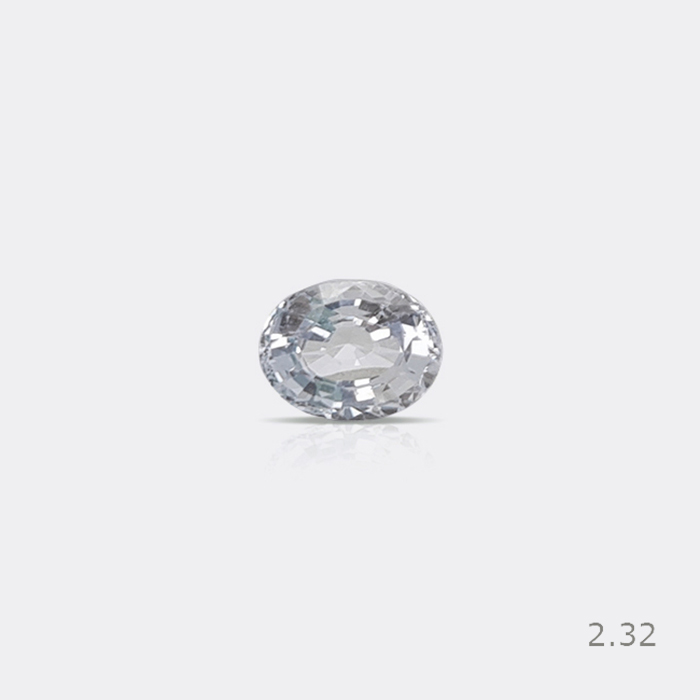 Natural White Sapphire Heated